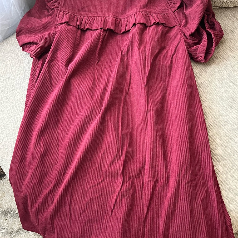 NWT Entro Maroon Long Sleeve Dress - Picture 6 of 8